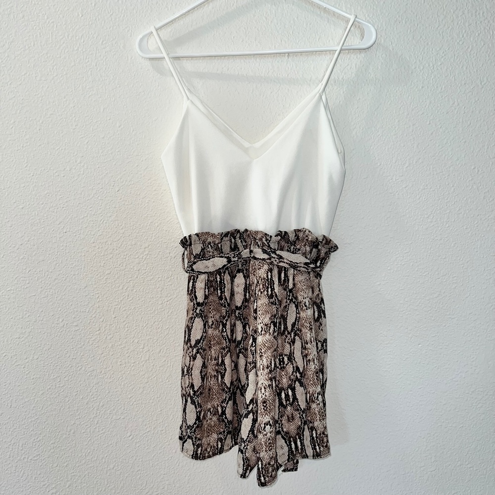 NWT Fashion Nova Not No Snake Snake Print Romper Size small - Picture 6 of 7